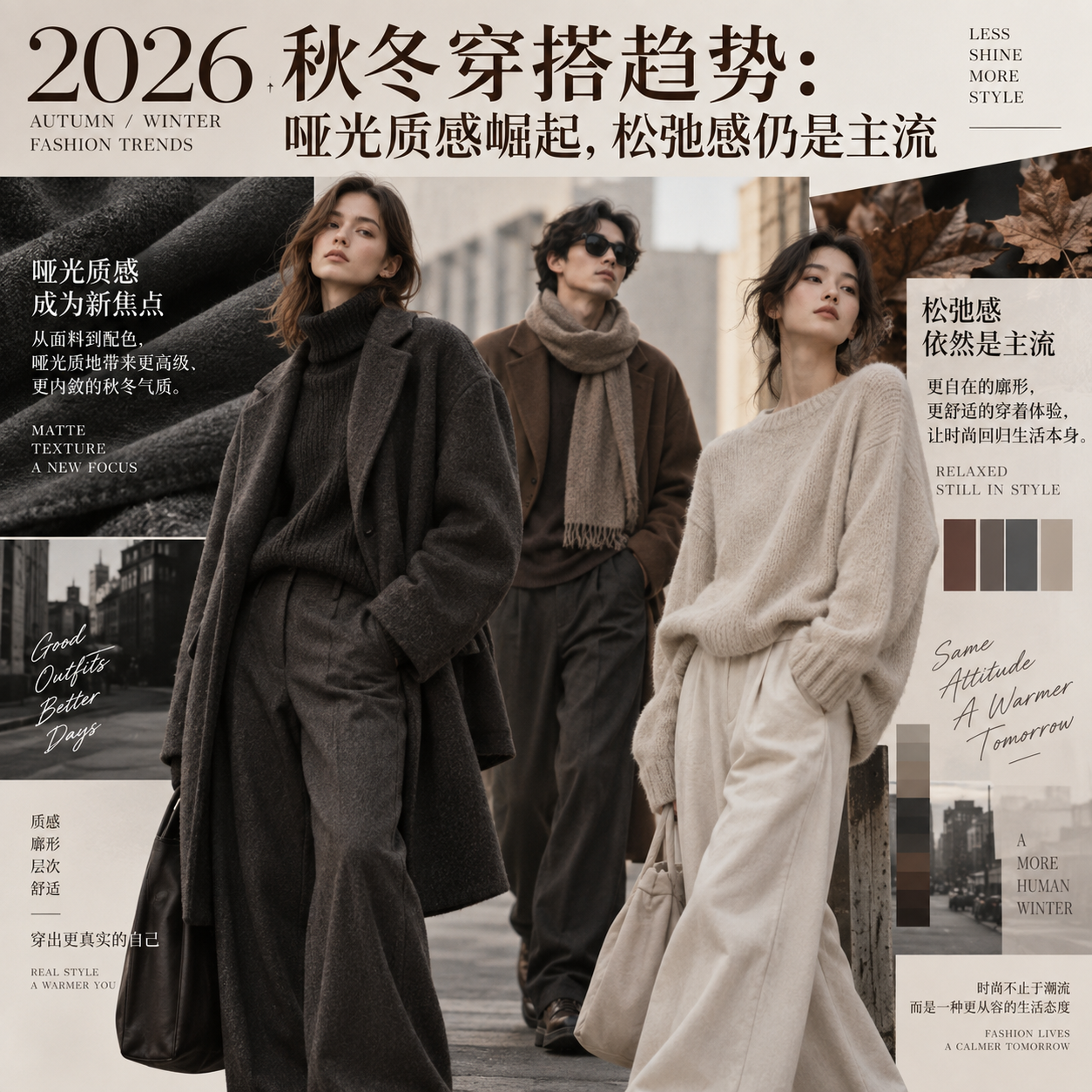 2026 秋冬穿搭趋势：哑光质感崛起，松弛感仍是主流-辽阳市白塔区通益云网信息咨询工作室（个体工商户）