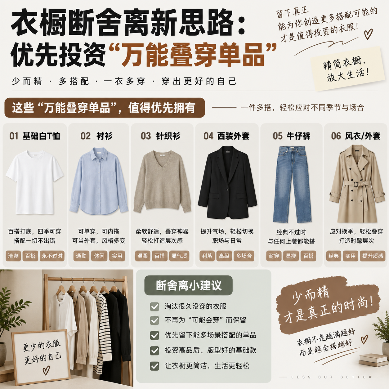 衣橱断舍离新思路：优先投资 “万能叠穿单品”-辽阳市白塔区通益云网信息咨询工作室（个体工商户）